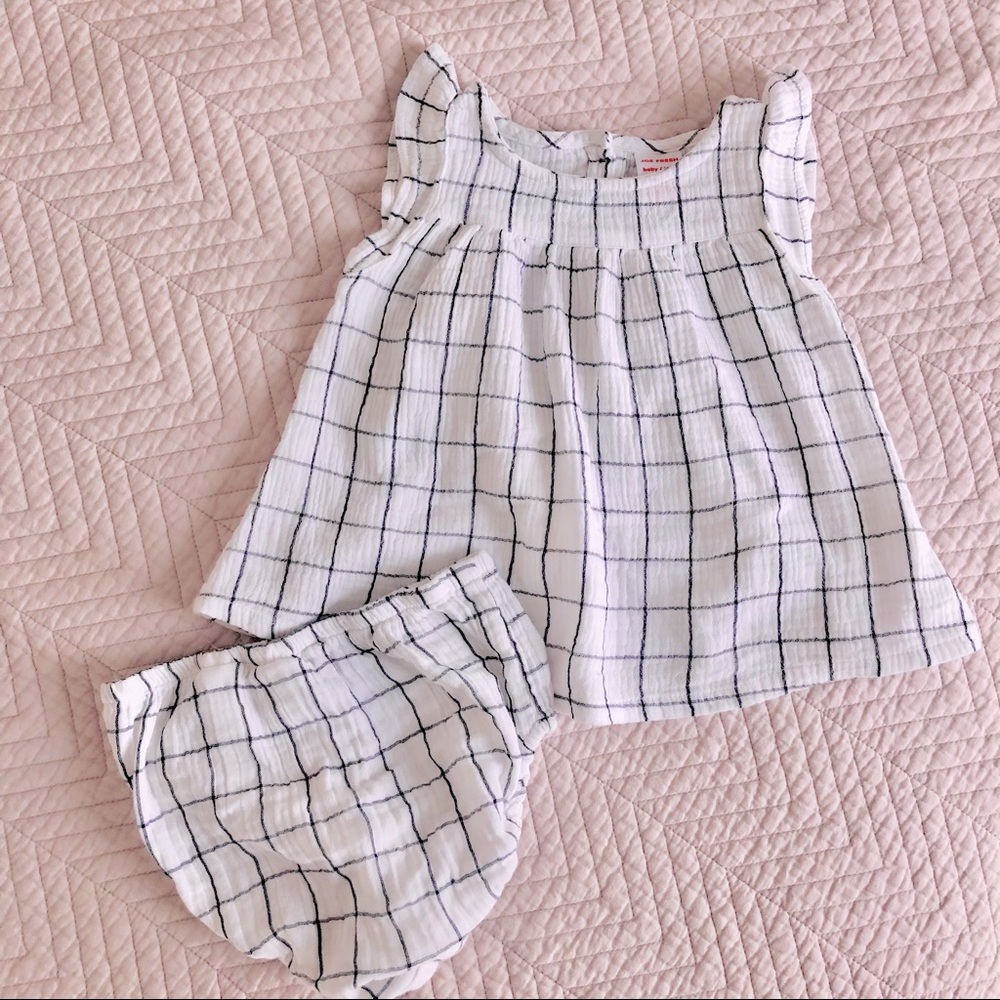 Joe Fresh muslin checkered cotton set